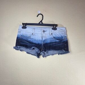 American Eagle Outfitters Women's Denim Shorts Ombre Frayed shortie short  6